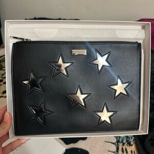Stella McCartney Silver Star Zip Pouch